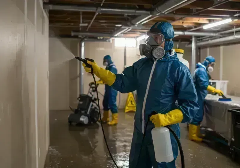 Basement Sanitization and Antimicrobial Treatment process in Venice, IL