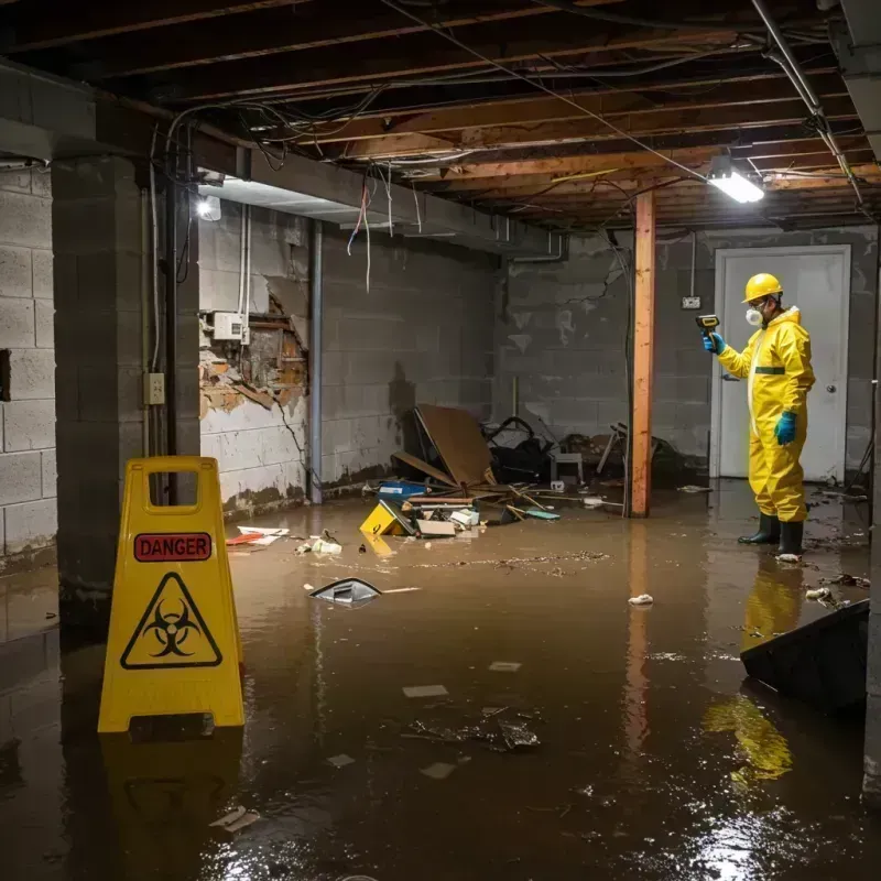 Flooded Basement Electrical Hazard in Venice, IL Property